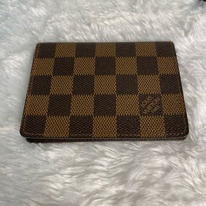Authentic Louis Vuitton Damier Ebene Card Holder